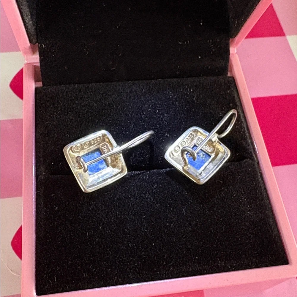 Vintage Lapis Sterling Silver 925 earrings